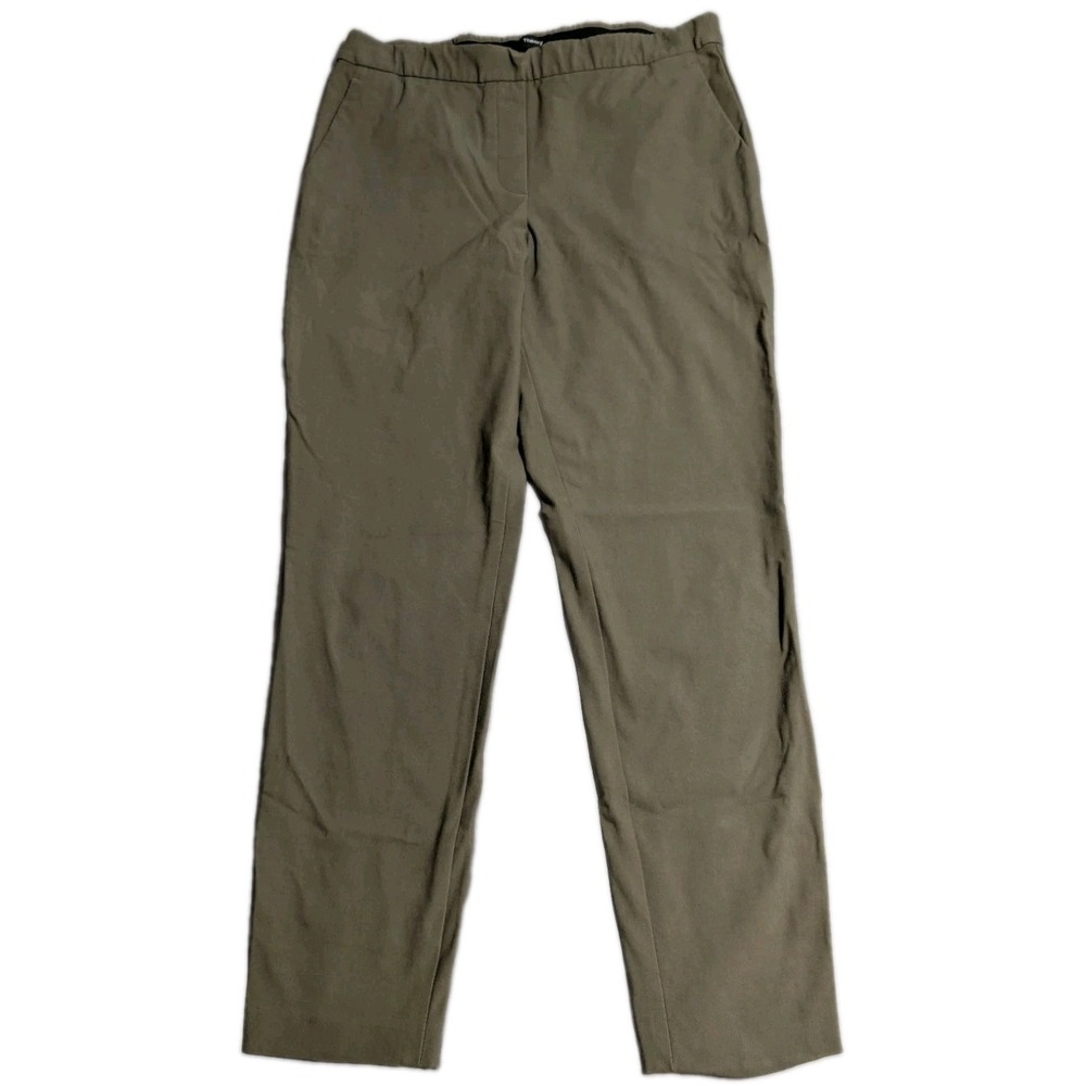Theory Thaniel Approach 2 Pants Womens 6‎ Olive Pull On Ankle Stretch Career